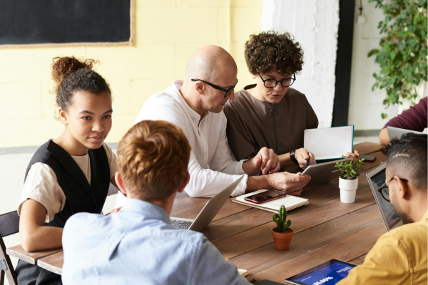 Modern boardroom with Biamp system